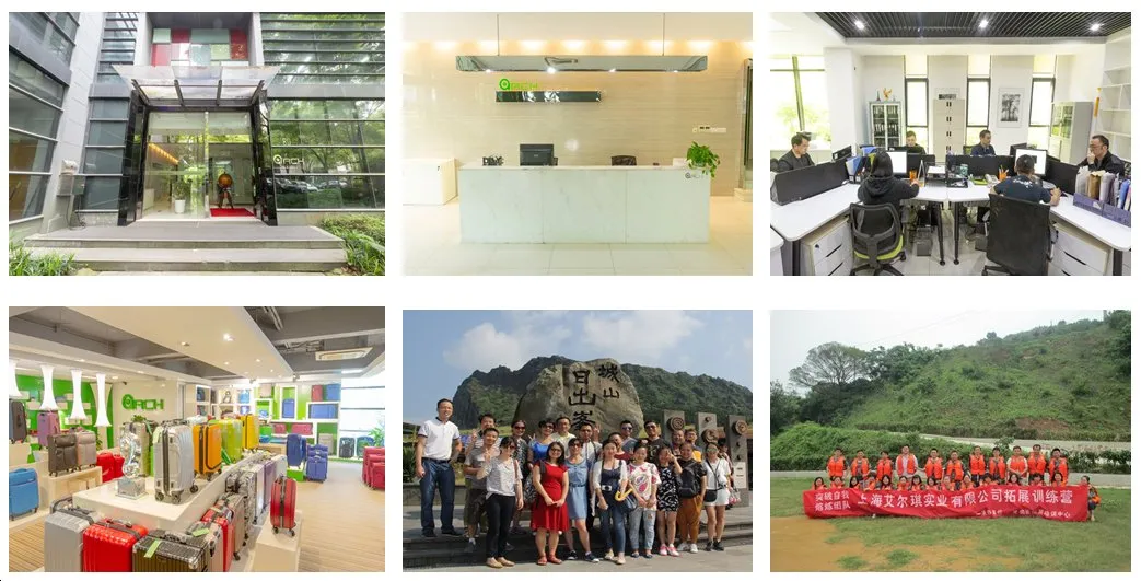 20" 24" 28" 3PCS Set Light Weight Fashionable Printing Polyester Luggage with Two Front Pockets and Aluminum Trolley System