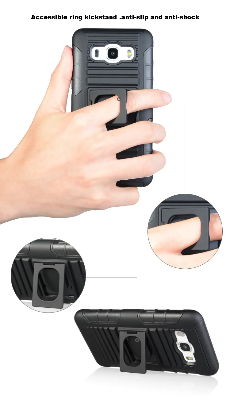 3 in 1 Combo Holster Armor Case for Samsung Galaxy J5 2016/J510