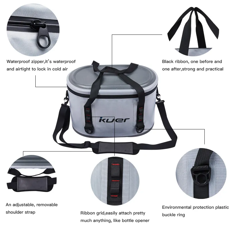 30 Cans Soft Fishing Camping Lunch Wine Drink Can Cooler Bag From Bags Supplier Logo Accept