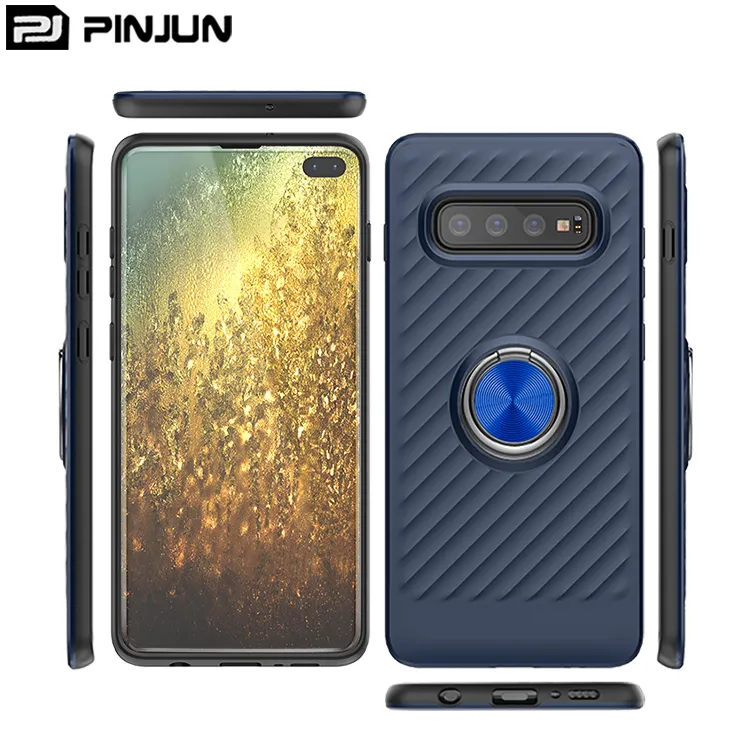 360 CD Metal Ring Phone Holder Case for Samsung Galaxy S10 S10e S10p