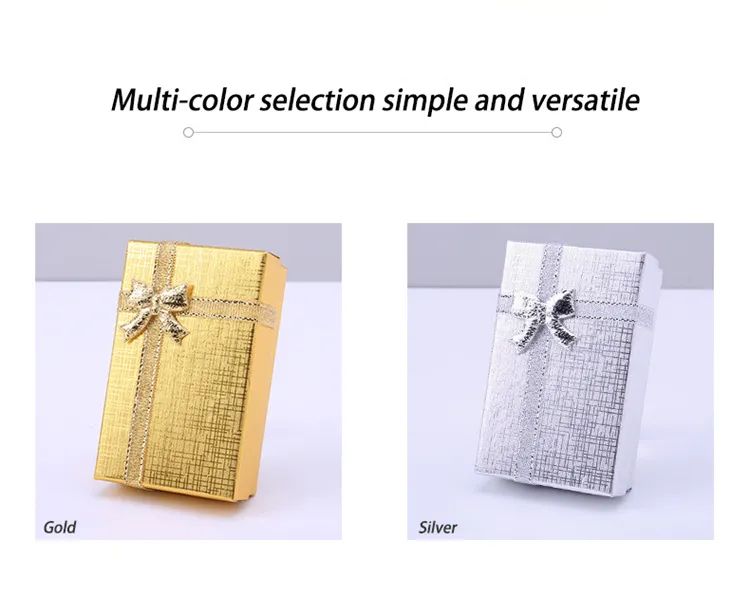 BSCI Disney Certified Factory Custom Gold and Silver Pearl Paper Ring Ear Ding Necklace Jewelry Box Paper Box