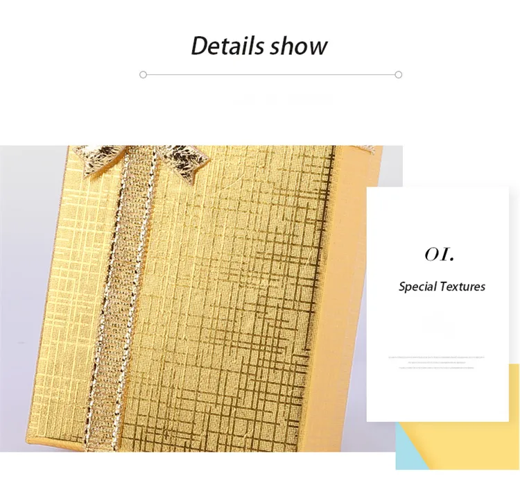 BSCI Disney Certified Factory Custom Gold and Silver Pearl Paper Ring Ear Ding Necklace Jewelry Box Paper Box