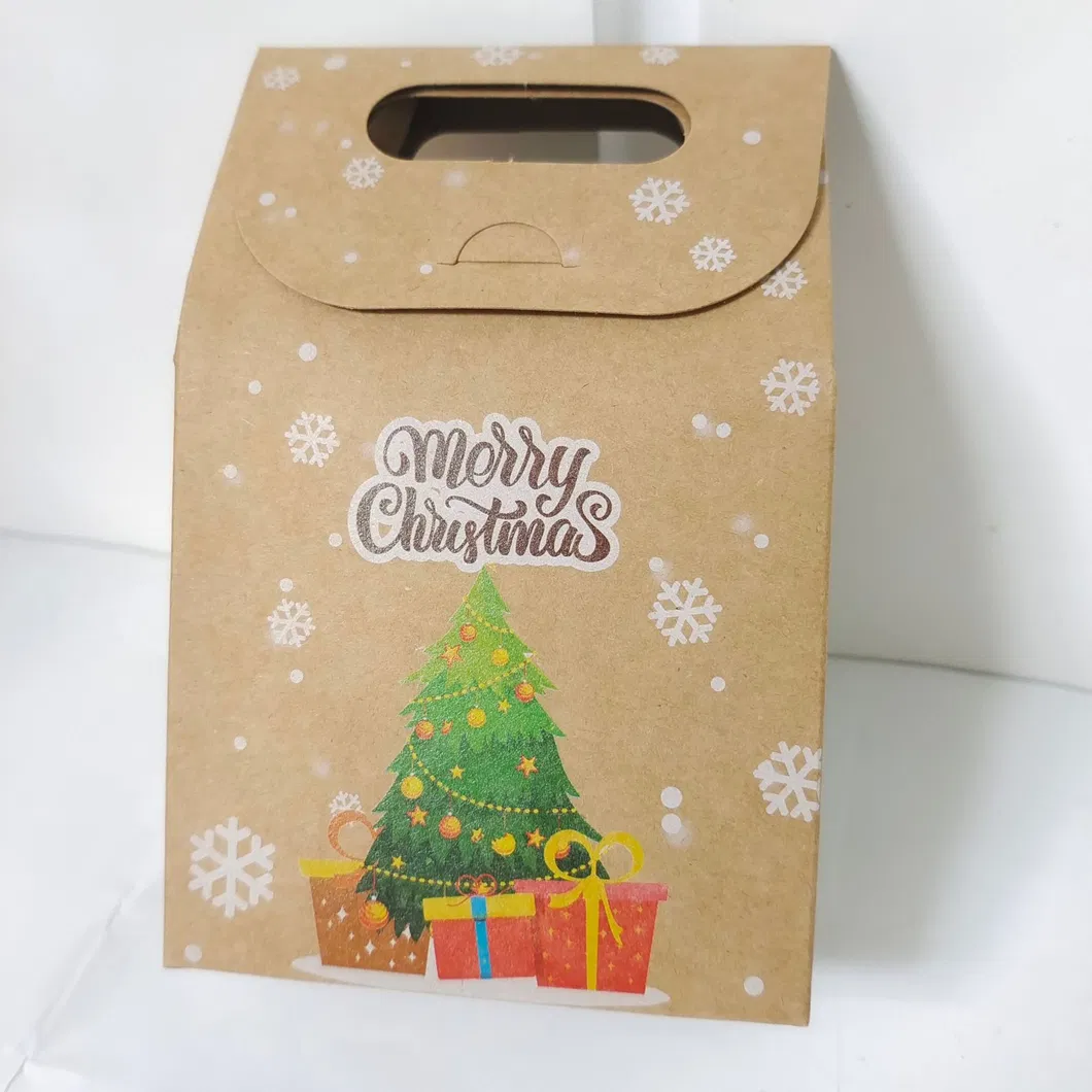 Christmas Candy Apple Gift Packaging Box Folding Small Fancy Carton Paper