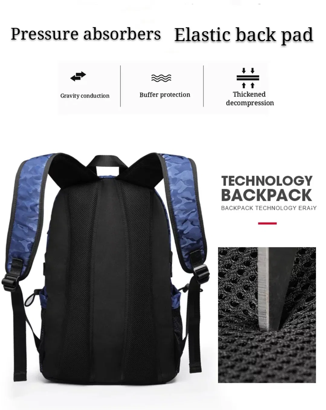 College Backpack. Large-Capacity Backpack.