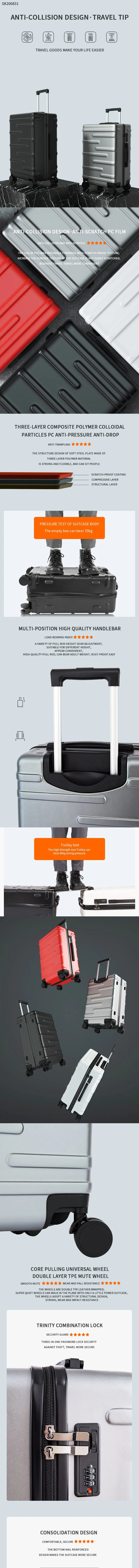 Competitive Price Lightweight Luggage Sets Suitcases