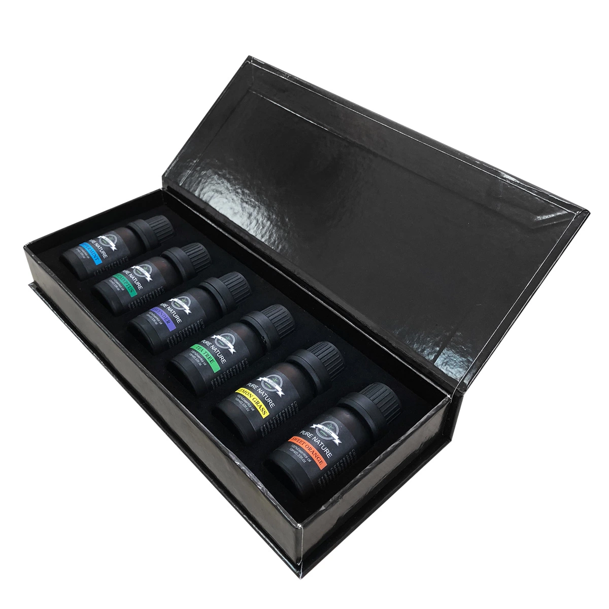 Custom Cosmetic Glass Bottles Paper Boxes Packaging Attar Essential Oil Nail Polish Book Magnetic Gift Box with Foam Insert