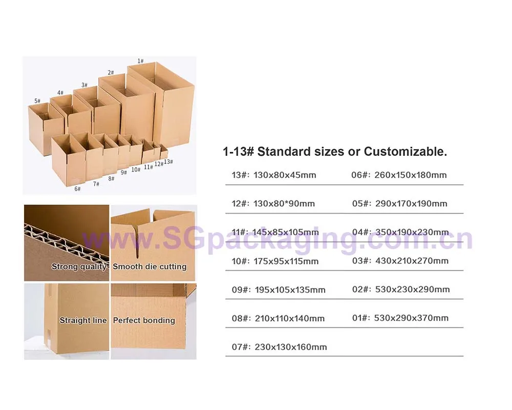 Custom Logo Printing Corrugated Cardboard Packaging Shipping Mail Box