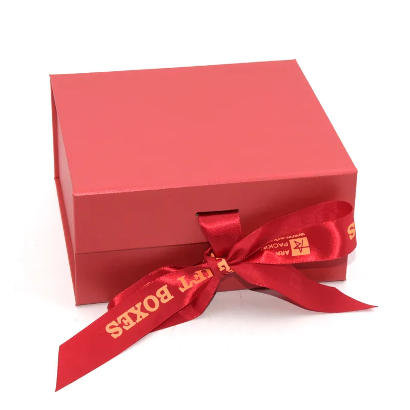 Custom Luxury Red Golden Black Cardboard Packaging Truffle Chocolate Gift Box Folding with Magnetic Colse