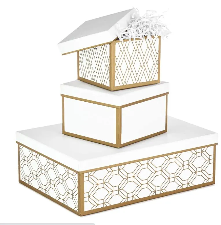 Custom Paper Handle Rigid Paper Foldable Gift Shoes and Food Take Away Packaging Box