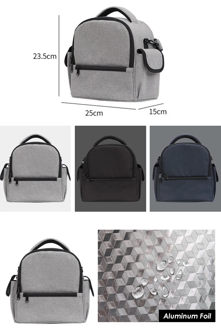 Custom Portable Leakproof Thermal Aluminum Foil Food Carry Lunch Bag Convertible Unisex Daily Work School Soft Insulated Cooler Bag Backpack