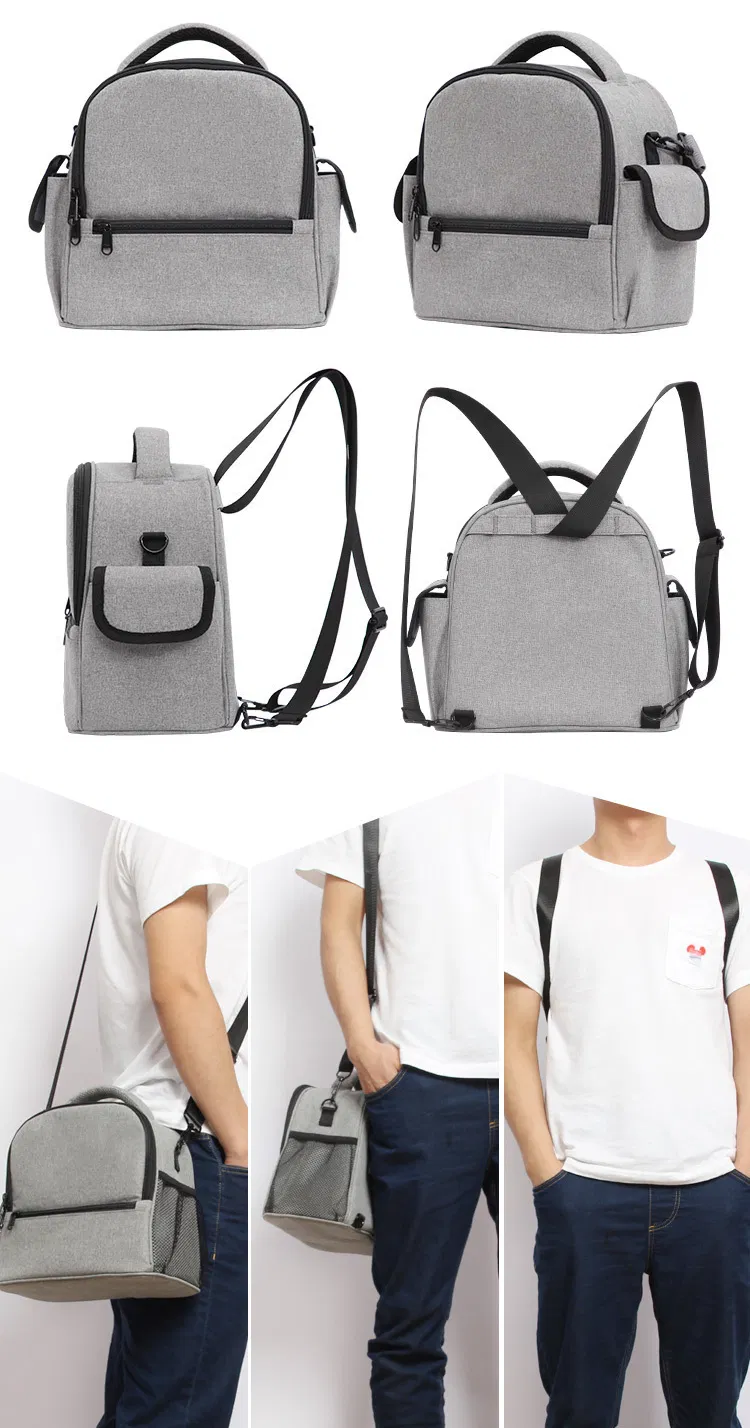 Custom Portable Leakproof Thermal Aluminum Foil Food Carry Lunch Bag Convertible Unisex Daily Work School Soft Insulated Cooler Bag Backpack