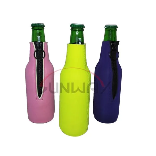 Custom Printing Neoprene Insulated Drink Beer Beverage Bottle Cooler Bag (BC0085)