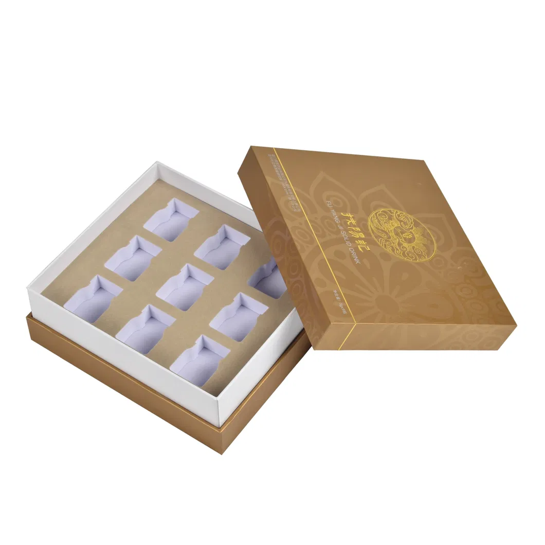 Customized Embossed Logo Hot Stamping High Quality EVA Inssert Tray Upper and Lower Cover Packaging Box Container