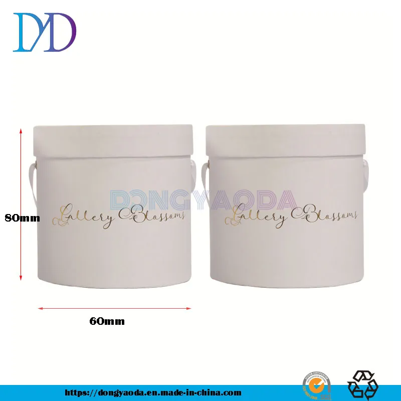 Customized Flower Packaging Box Mini Hug Bucket Round Flower Box