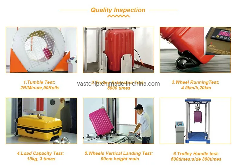 Duirable Factory Price New Design 4 Spinner Wheel PP Suitcase