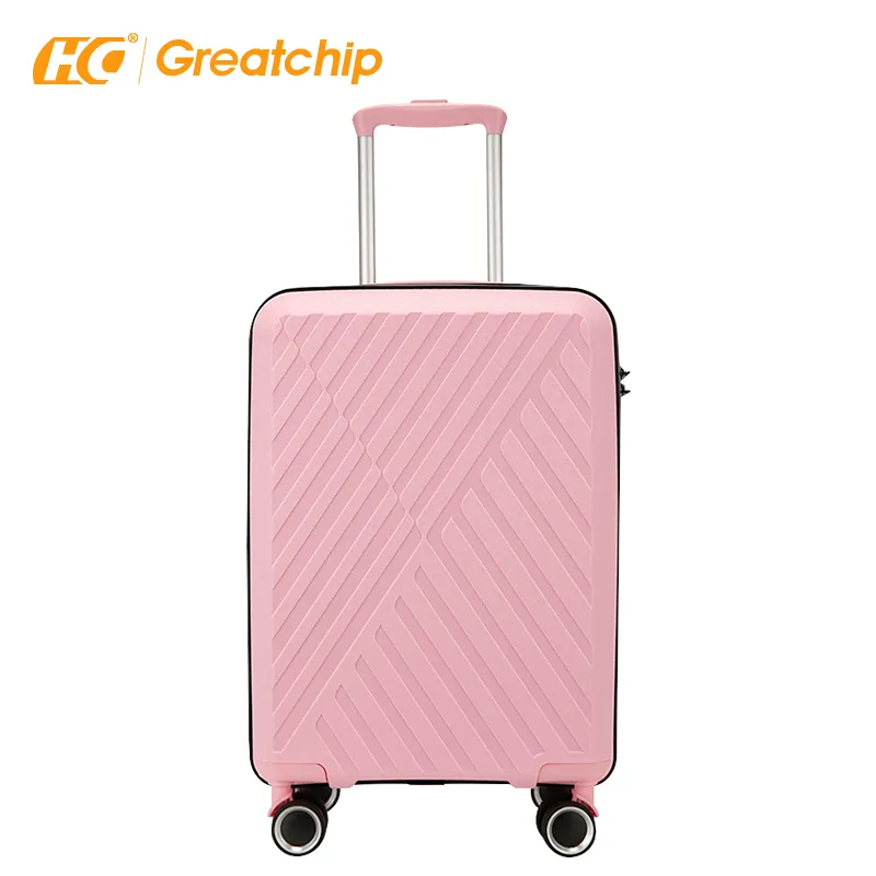 Duirable Factory Price New Design 4 Spinner Wheel PP Suitcase