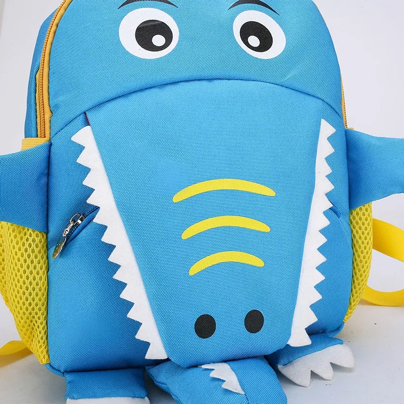 Eco-Friendly Pupil Cartoon 3D School Backpack Child Zoo Animal Kid Anti Loss Toddler Kindergarten School Bag