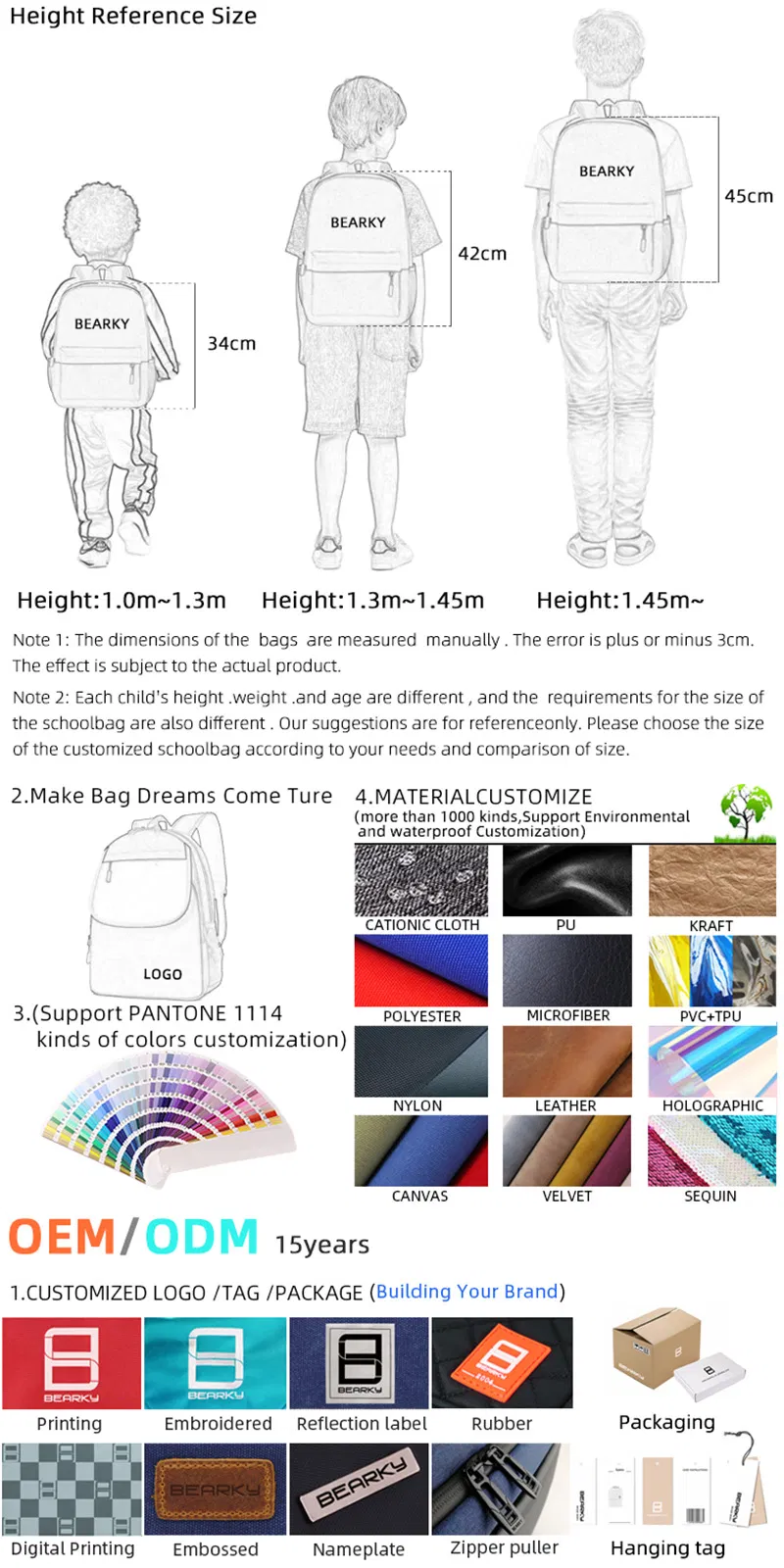 Eco-Friendly Pupil Cartoon 3D School Backpack Child Zoo Animal Kid Anti Loss Toddler Kindergarten School Bag