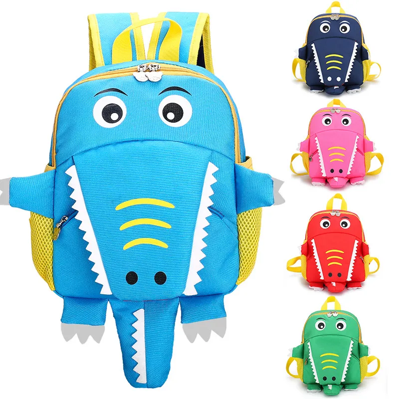 Eco-Friendly Pupil Cartoon 3D School Backpack Child Zoo Animal Kid Anti Loss Toddler Kindergarten School Bag