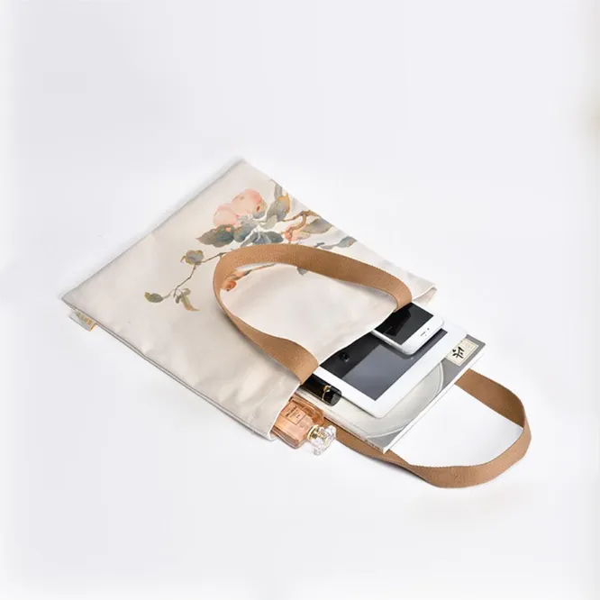 Eco Friendly Reusable Carrier Bag /Calico Cloth Carry Bag /100% Natural Organic Cotton Bag/ Canvas Handbag Bags/Bolsas De Algodo