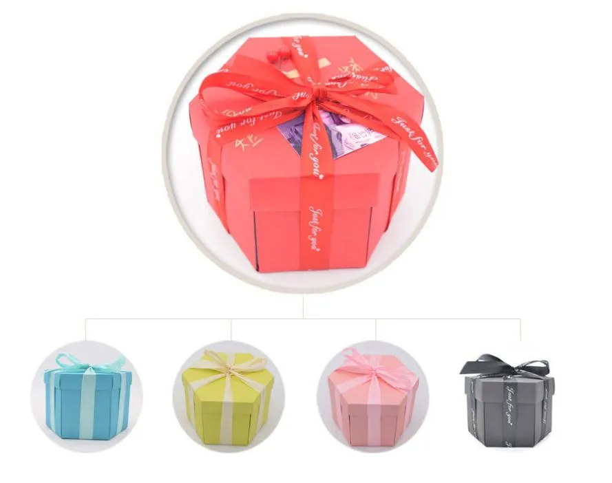 Explosion Gift Packaging Box, Set Album Scrapbook DIY Photo Album Surprise Box for Birthday Anniversary Wedding