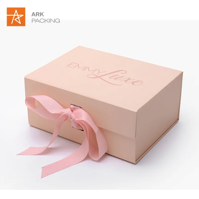 Factory Custom Printed Cardboard Carton Gift Magnetic Packaging Paper Folding Boxes with Ribbon Jewelry Cosmetics Perfume