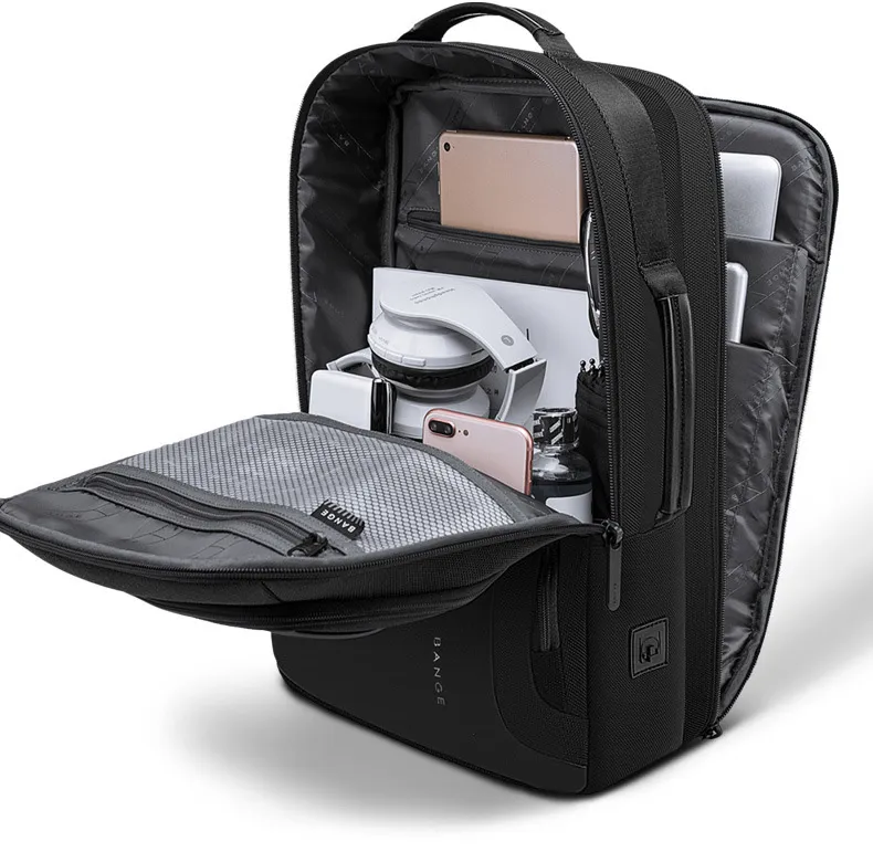 Fashion Double Shoulder Business Travel Laptop Computer Notebook College Students Casual Backpack Pack Bag with USB (CY3330)