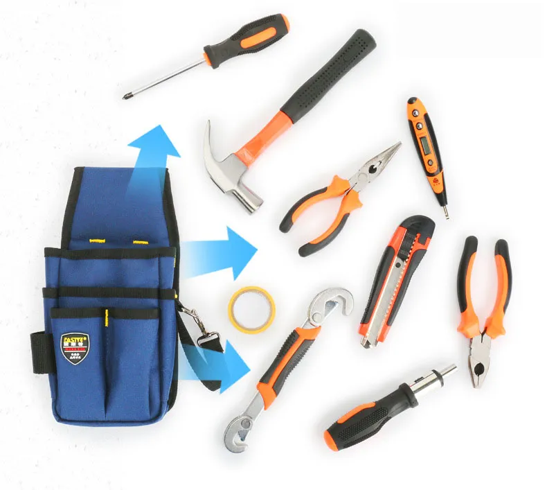 Heavy Duty 1680d Tool Bag Waist Pouch Adjustable Multi-Pocket Telecom Engineer Technician Electrical Electrician Organizer