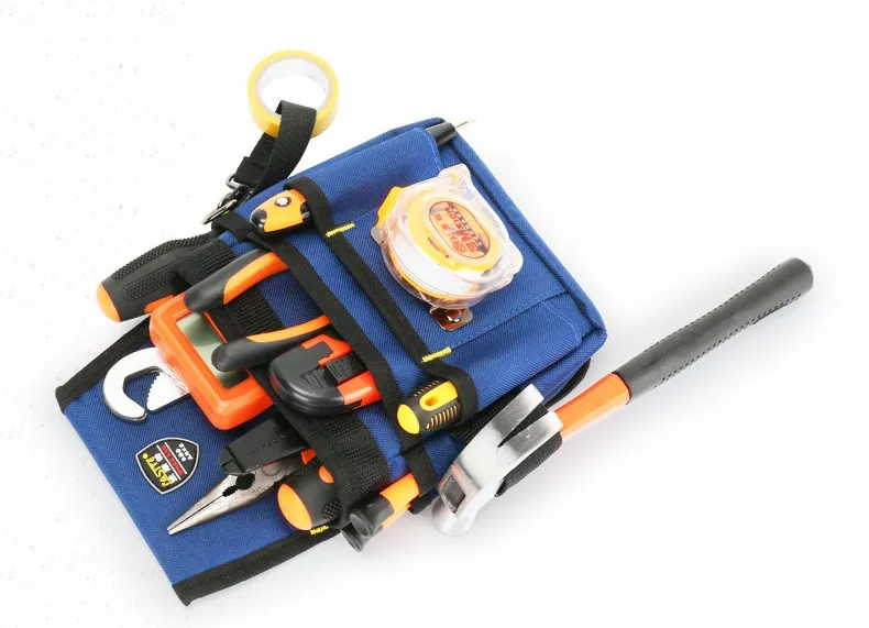 Heavy Duty 1680d Tool Bag Waist Pouch Adjustable Multi-Pocket Telecom Engineer Technician Electrical Electrician Organizer