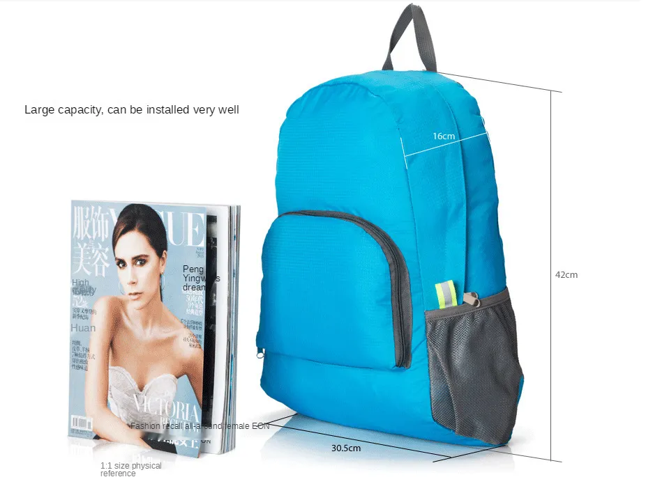 Hottest Fashion Stock Cheap Polyester Foldable Backpack Best Small Travel Backpack