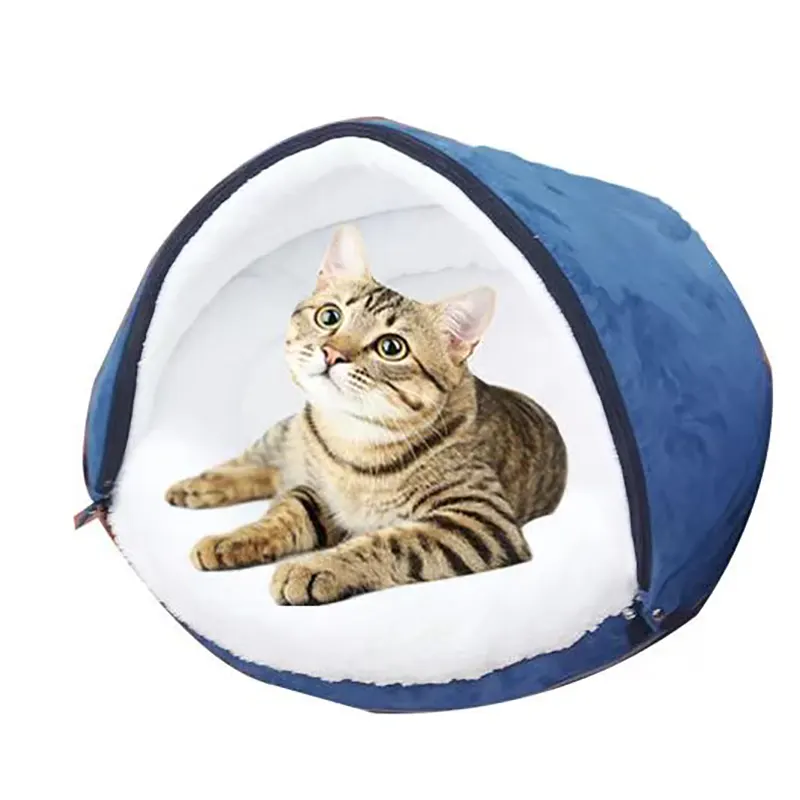 Corduroy Pyramid-Shaped Pet Bed