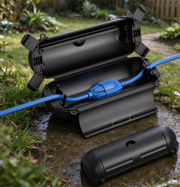 Outdoor Extension Cord Protection Box – Cable Connection Enclosure, Model 7002
