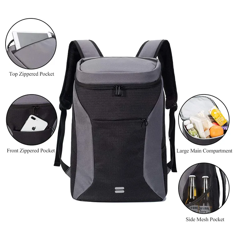 Insulated Backpack Cooler Leakproof Soft Lunch Cooler Bag Lightweight Backpack