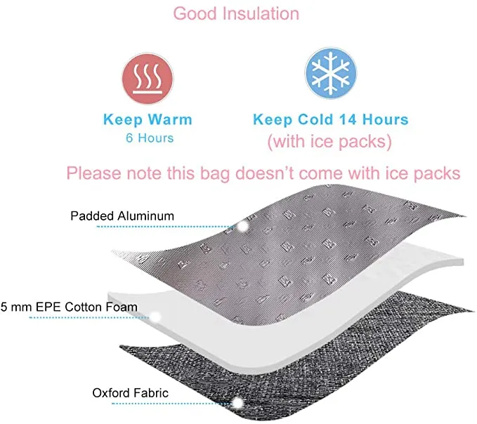 Insulated Lunch Bag Leakproof Cooler Bag Lunch Tote Bag