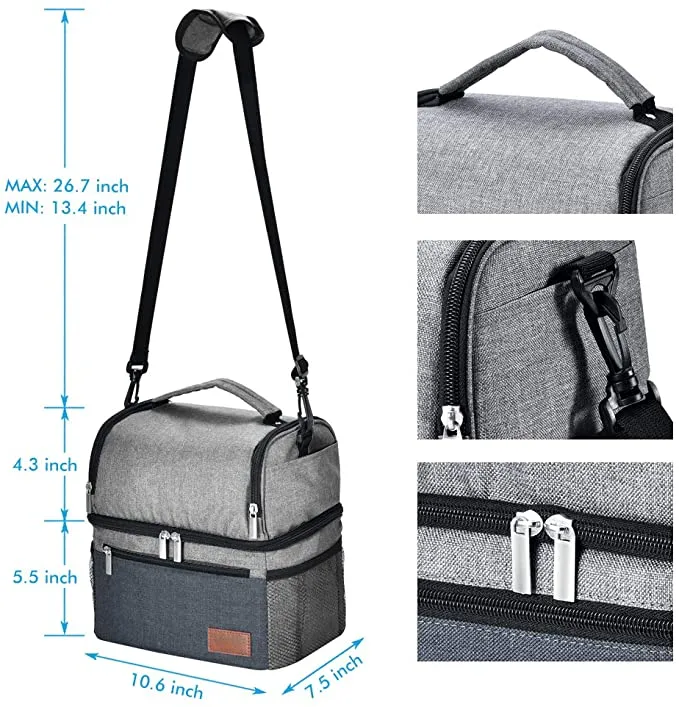 Insulated Lunch Bag Leakproof Cooler Bag Lunch Tote Bag