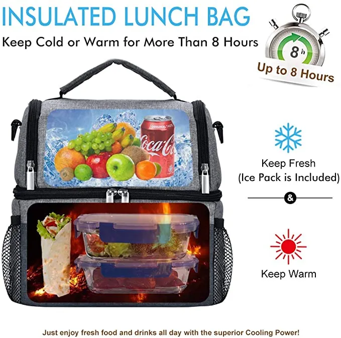 Insulated Lunch Bag Leakproof Cooler Bag Lunch Tote Bag