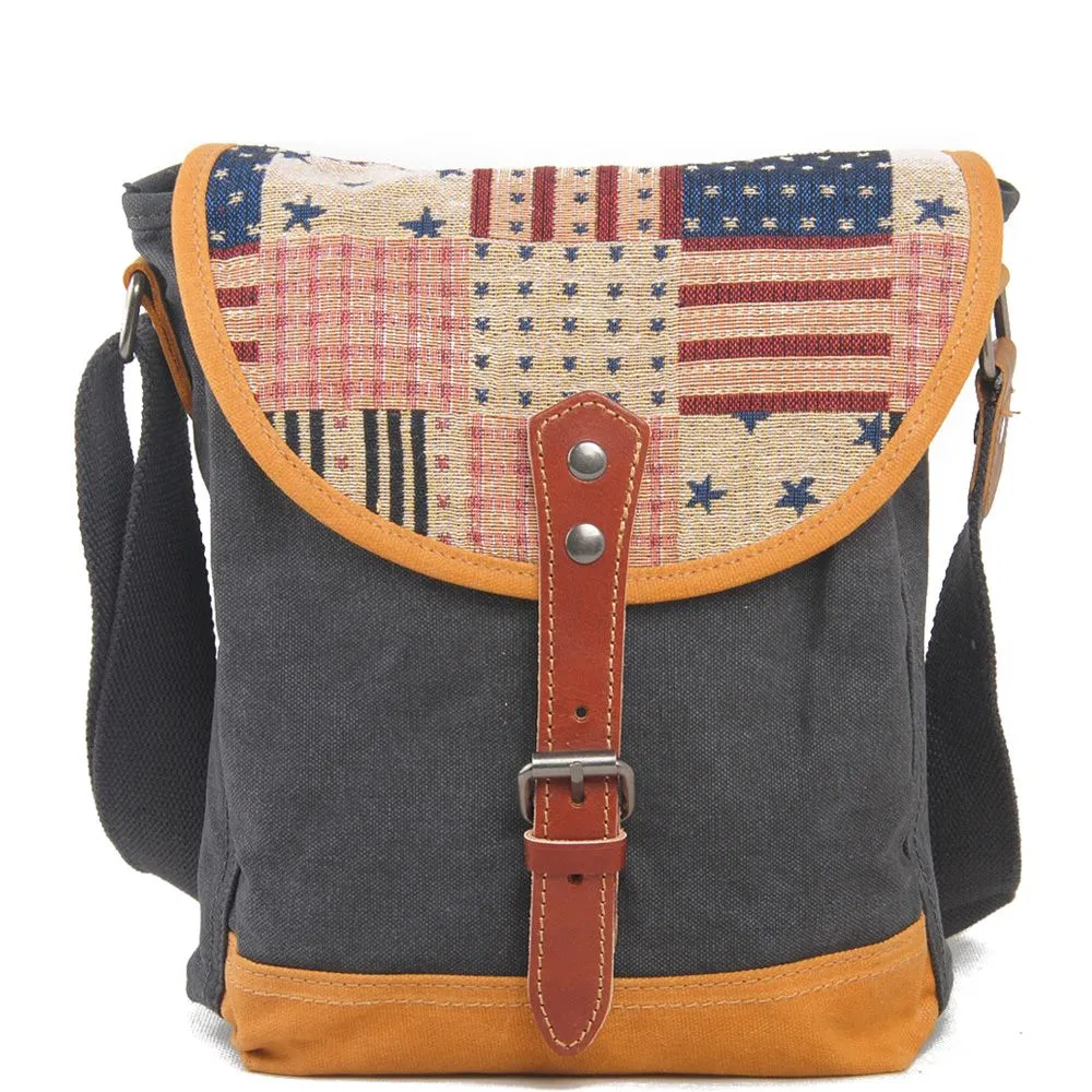 Jacquard Canvas Fabric Fashion Design School Satchel (RS-6002A)