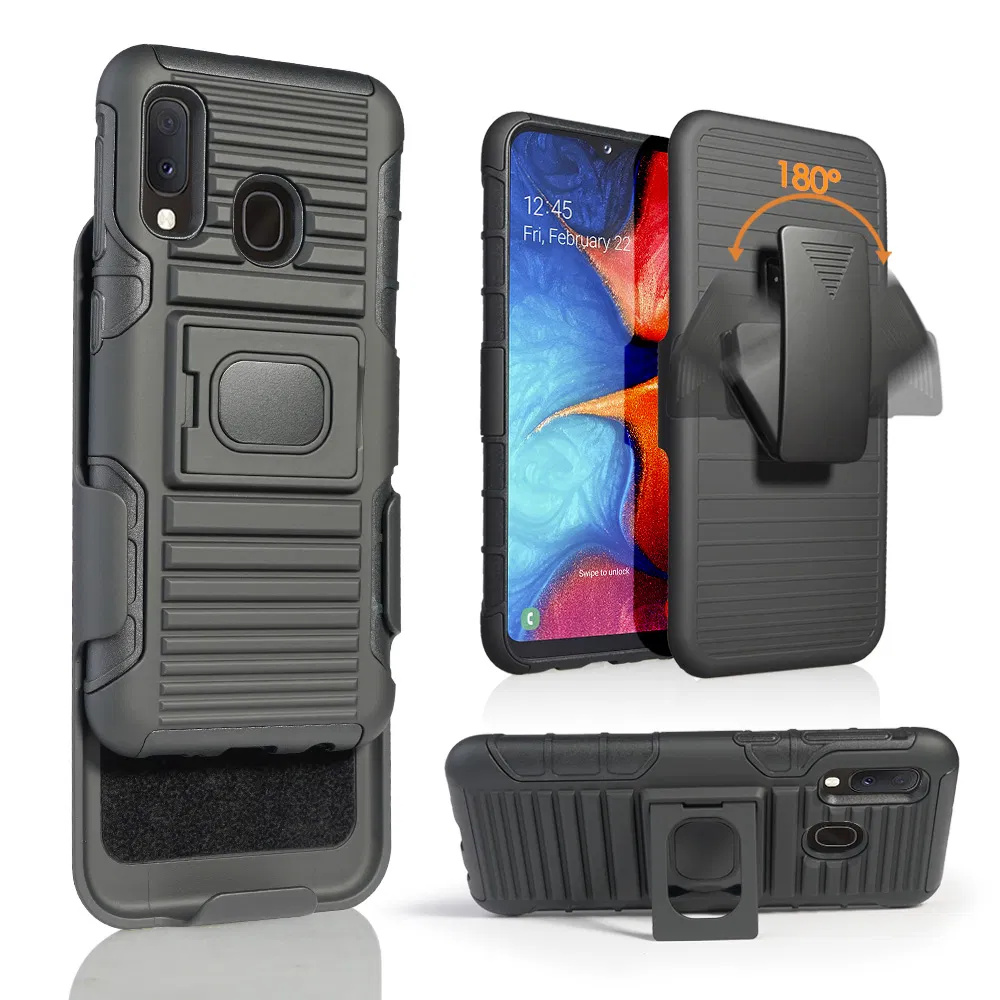 Kickstand Hybrid Case with Belt Clip Stand 3in1 Army Shockproof Armor Phone Case for Samsung Note10 A20e