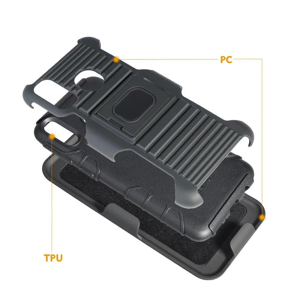 Kickstand Hybrid Case with Belt Clip Stand 3in1 Army Shockproof Armor Phone Case for Samsung Note10 A20e