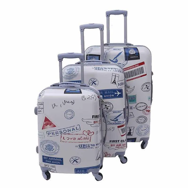 Leopard Print ABS PC Trolley Spinner Baggage Luggage Suitcase
