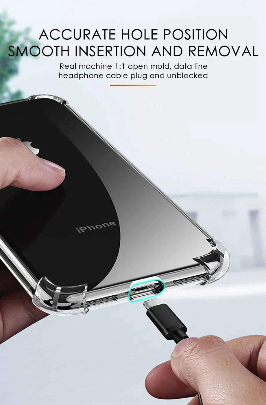 Luxury Shockproof Silicone Phone Case for iPhone 7 8 6 6s Plus 7 Plus 8 Plus Xs Max Xr 11 Case Transparent Protection Back Cover