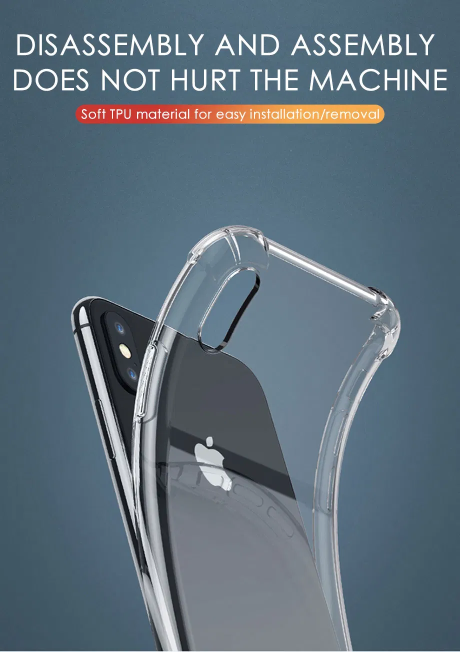 Luxury Shockproof Silicone Phone Case for iPhone 7 8 6 6s Plus 7 Plus 8 Plus Xs Max Xr 11 Case Transparent Protection Back Cover
