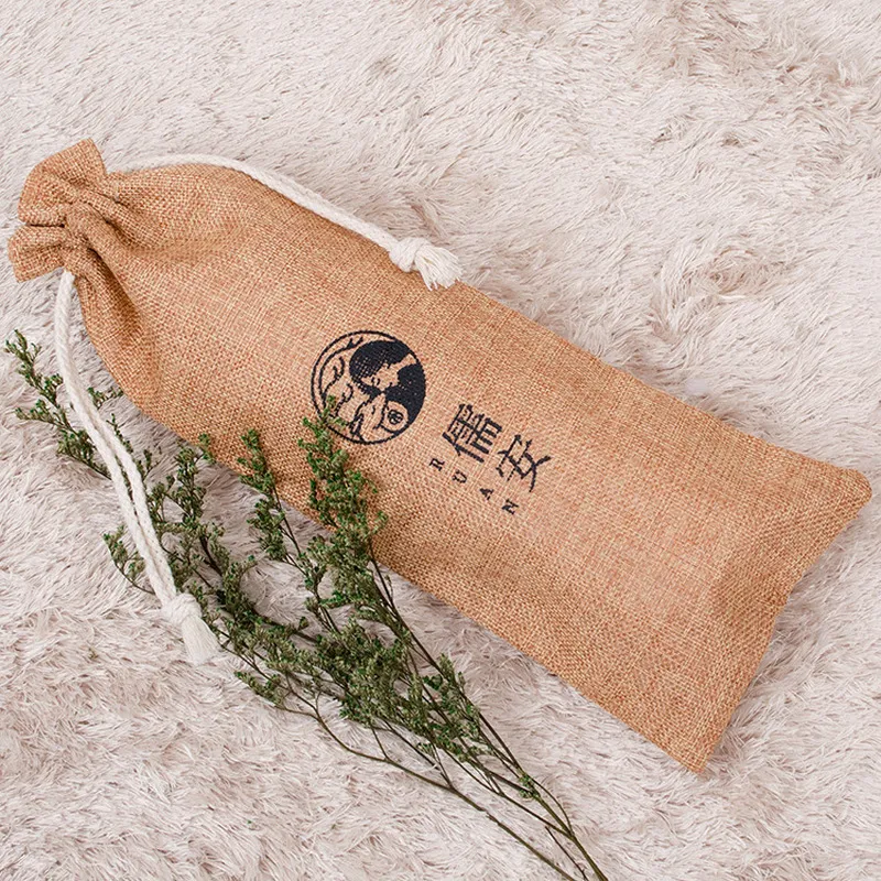 Muslin Calico Canvas String Bag Small Custom Organic Cotton Drawstring Bags