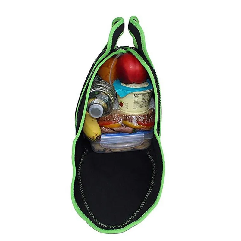 Neoprene Printed Insulated Carry Food Lunch Bag Cooler Bag Outdoor Picnic Tote with Zipper