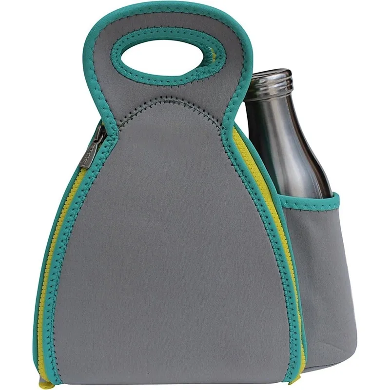 Neoprene Printed Insulated Carry Food Lunch Bag Cooler Bag Outdoor Picnic Tote with Zipper