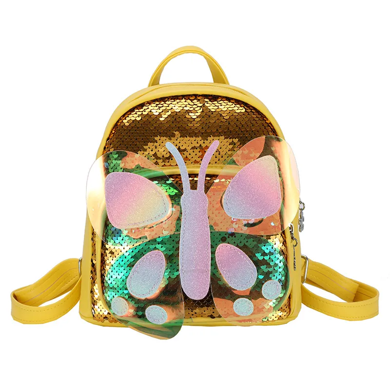 New 2-5 Children′s Sequin Backpack Kindergarten Schoolbag