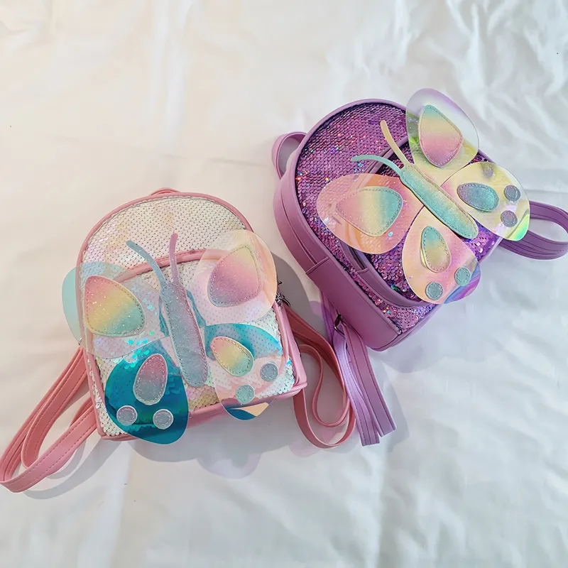 New 2-5 Children′s Sequin Backpack Kindergarten Schoolbag