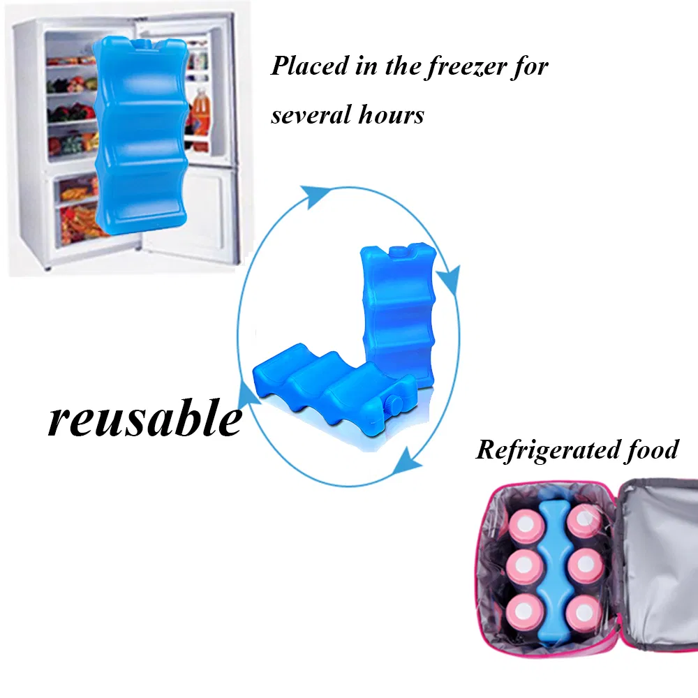 New 600ml Gel Freezer Ice Blocks Reusable Cool Cooler Pack Bag Water Injection Picnic Travel Lunch Box Fresh Food Storage