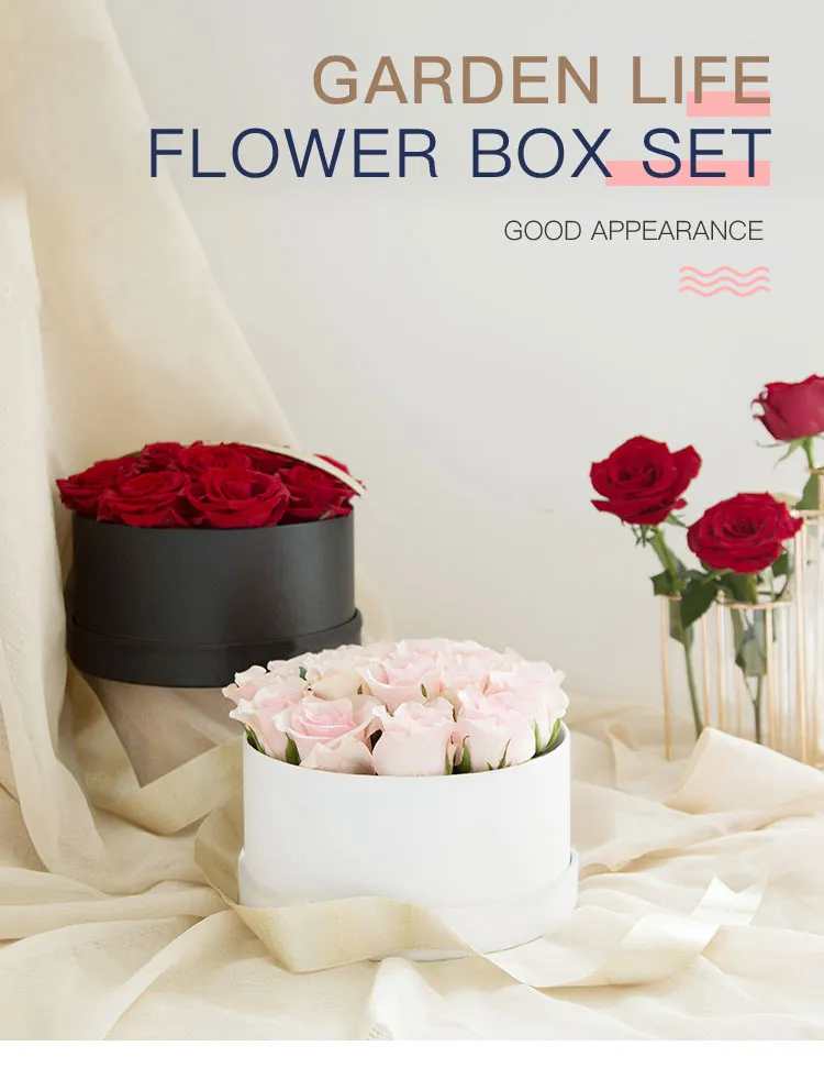 OEM Gift Packaging Flower Round Box with Lid