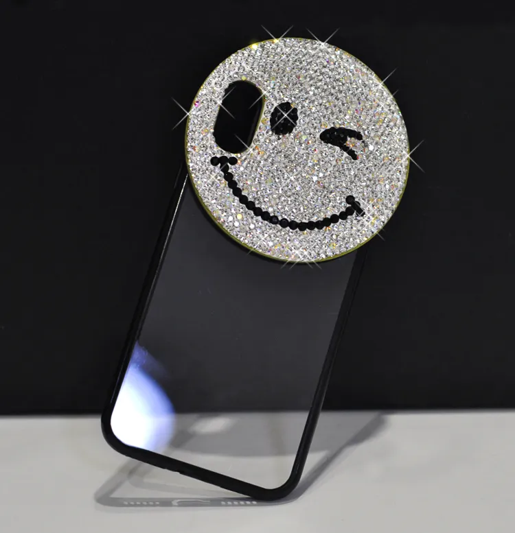 PC023 Crystal Clear iPhone 11/11 PRO/11 PRO Max/Xs Max Case Soft Silicone Shockproof TPU Bumper Slim Thin Rhinestone Protective Phone Cover